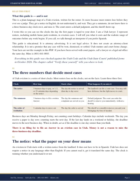Page 2: the three numbers that decide most cases